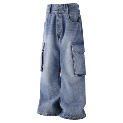 BJHG美式复古直筒牛仔裤