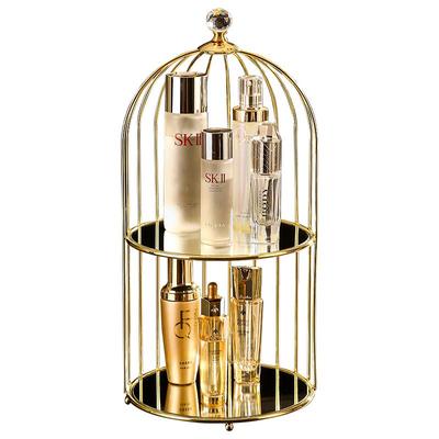 轻奢鸟笼桌面双层置物架