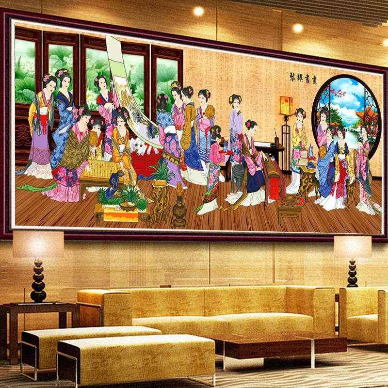 5d钻石画满钻2025新款琴棋书画砖石十字绣客厅红楼十二金钗2024年