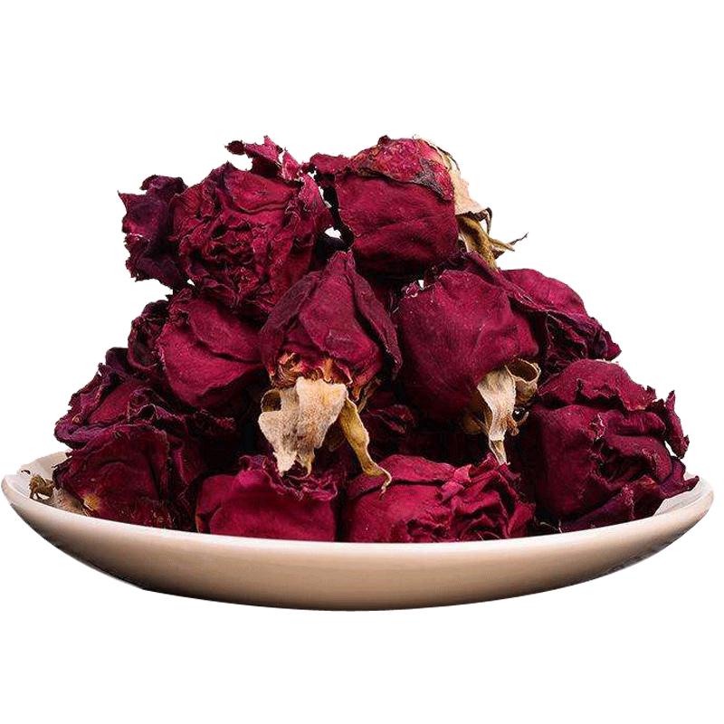 云南高原食用玫瑰花墨紅玫瑰花冠茶干花泡茶玫瑰花100克包郵