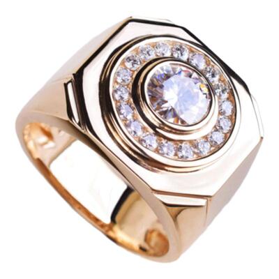 IGI钻石戒指18K黄金男士霸气老板