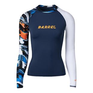 韩国BARREL正品泳衣防晒速干长袖女士度假浮潜分体冲浪游泳衣官旗
