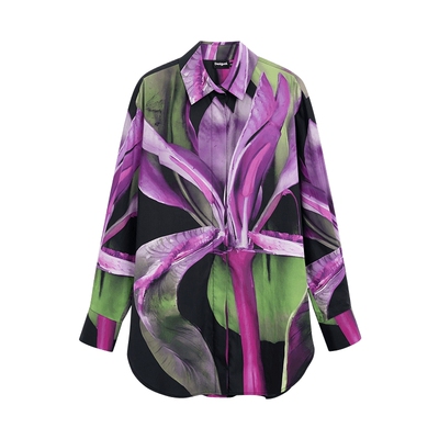 Desigual【明星同款】Lacroix联名花卉印花女式衬衫