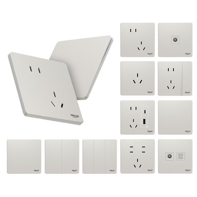 德力西岩彩超薄磨砂面板砂砾白