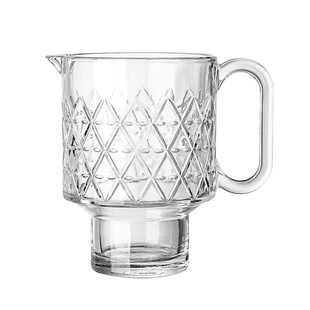 ins风小众刻花大容量水果茶杯带把夏季柠檬茶杯可叠奶茶杯果汁杯