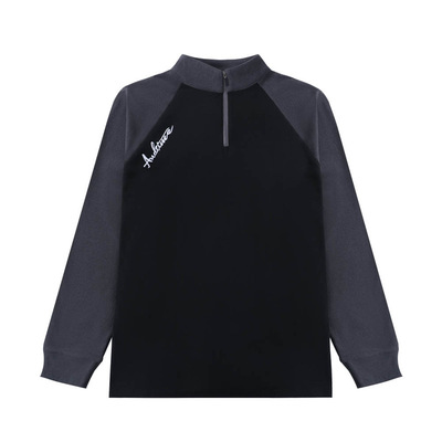 andtime春季立领德绒长袖