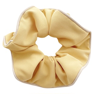 ins发饰甜美大肠圈女奶油粉黄发圈后脑勺头饰盘发绳丸子头绳皮筋