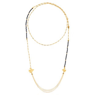 Neverfar飞鸟系列·心羽辑 CORDEALIS归巢·黑尖晶飞鸟长链项链女