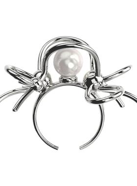 molism蝴蝶结藤蔓玛瑙开口戒指