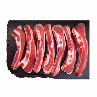 鲜罗纪原切新西兰羔羊羊肋排1kg切段新鲜羊排寸排烧烤烤肉食材