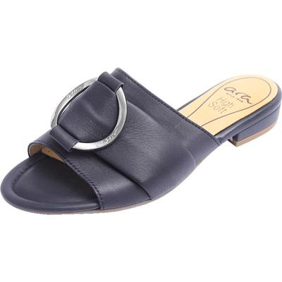 ara德国搭扣露趾粗跟全鹦鹉舒适