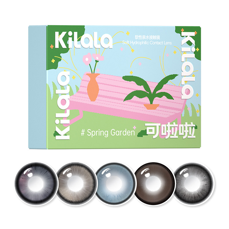 [秒杀]kilala可啦啦无锁边超融瞳美瞳半年抛2片装女正品旗舰店