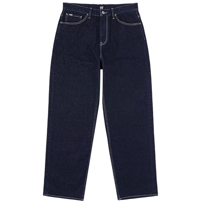 【张凌赫代言】Lee25秋冬新品直筒不易褪色深蓝色磨毛男牛仔裤潮