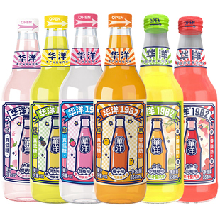 华洋1982汽水358ml玻璃瓶装饮料碳酸饮料整箱气泡凤梨荔枝白桃