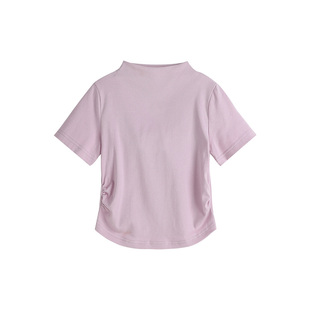 布丁哈鲁童装女童短袖t恤儿童打底衫2026夏季新款纯色修身上衣