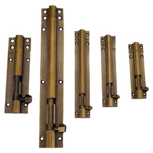 黄铜插销门栓门扣锁木门窗户老式门插销防盗小插销锁加厚明装门闩