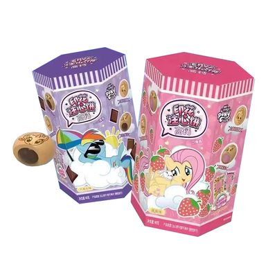 添乐卡通王小马宝莉高钙注心饼干巧克力夹心联名零食儿童印花卡通