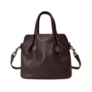 哈弘2026植鞣头层牛皮单肩斜挎手提包软皮复古百搭简约日常通勤包