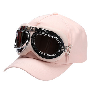 帽子女韩版眼镜棒球帽潮流飞行员遮阳百搭弯檐夏款棉布情侣鸭舌帽