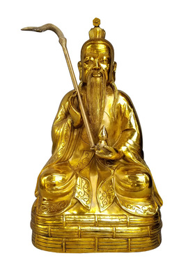 黄铜家居桌面摆件太上老君铜像