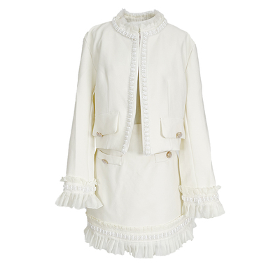 名媛小香风温柔西装裙两件套