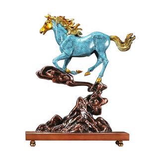 飞黄腾达全铜招财马摆件老板办公室桌面酒柜装饰品送领导高端礼品