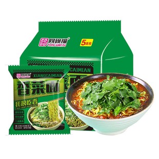 同碗福香菜面超香香菜泡面方便面懒人速食绿色蔬菜面饼含香菜速食