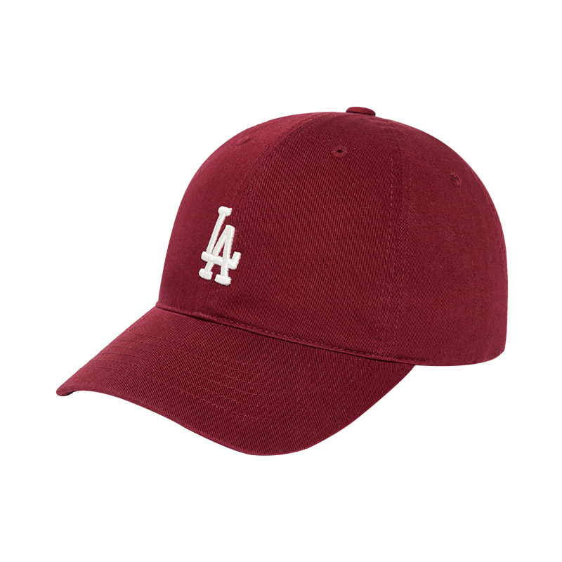 MLB正品棒球帽小标软顶酒红色