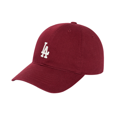 MLB正品棒球帽小标软顶酒红色