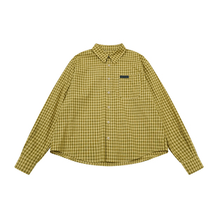 sameuoo散养文化「小情格」精致格纹长袖衬衫 直筒中性风休闲衬衣