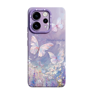 适用vivoS50手机壳vivo保护S50套S20新款promini的S19外壳s18后vivo女vo硅胶S30高级感带挂绳全包油画棒蝴蝶