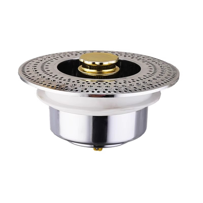 不锈钢水槽过滤网厨房通用款洗菜盆漏水塞洗碗池水槽弹跳芯下水器