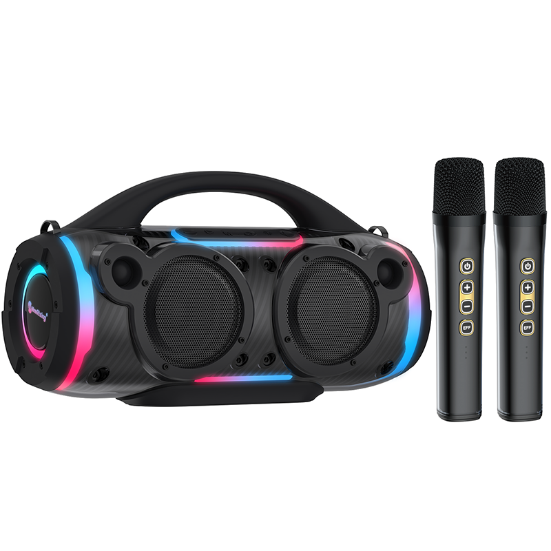 户外k歌音响话筒麦克风一体广场舞家用便携式无线蓝牙音箱家庭KTV