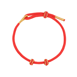 红绳手链可穿吊坠黄金配件小马银饰珠子半成品手工diy编织绳手绳