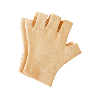 小学生写字手套儿童初中生专用羊绒保暖冬季半指露五手指可以戴的