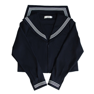 中牌制服馆 白三本浓绀黑色关西襟中间服水手服基础款jk制服现货