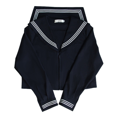 jk中牌白三本黑色关西襟现货制服