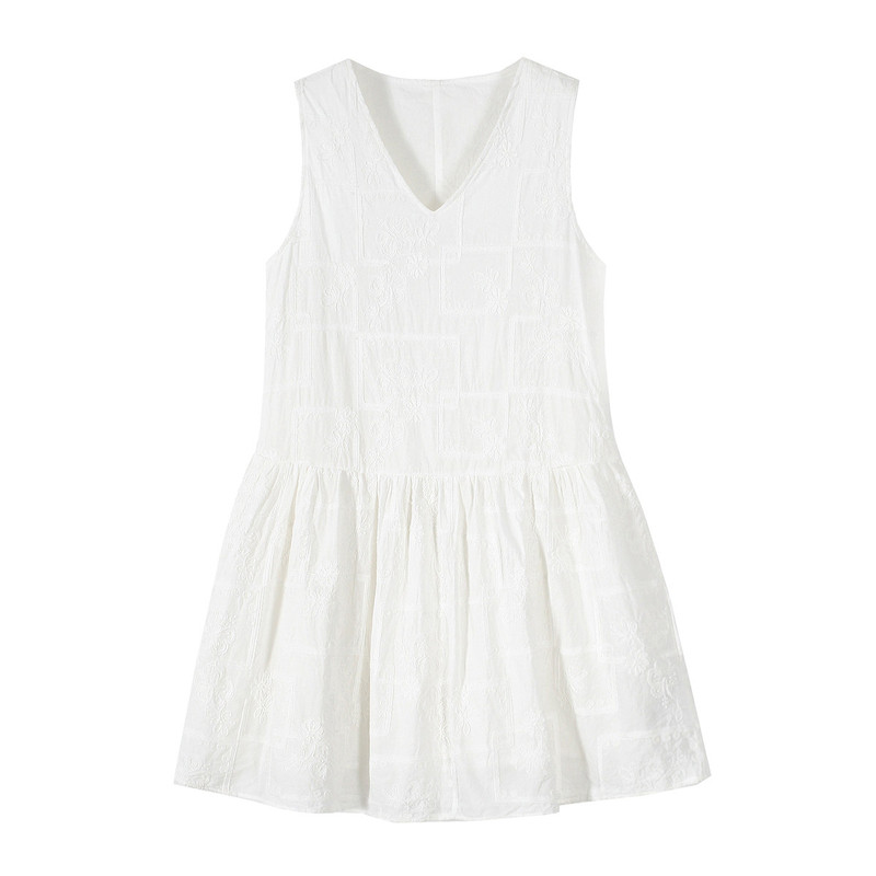 弥古正品白色背心裙高级感短裙