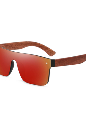 新款韩版时尚偏光墨镜复古木纹腿偏光防强光防紫外线男驾驶女遮阳