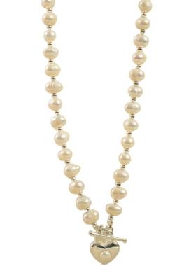 里晤S925纯银天然淡水珍珠爱心吊坠项链高级感节日送女友生日礼物