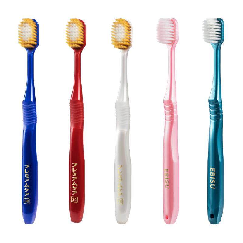惠百施进口宽头超软毛牙刷5支