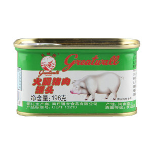 天津长城牌小白猪午餐肉火腿猪肉罐头装美味火锅食品长城小猪