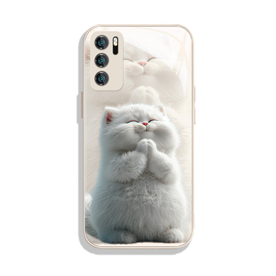 创意个性佛系小猫适用华为手机套