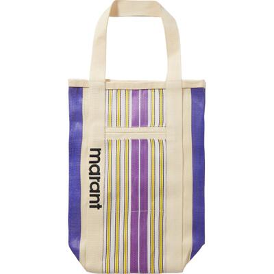 【礼物】Isabel Marant 女条纹帆布手提包托特包