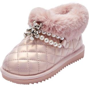 巴拉巴拉童鞋儿童雪地靴女童加绒加厚棉靴新冬季靴子短靴鞋子春秋