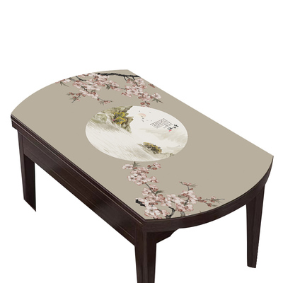 新中式椭圆桌垫中国风桌布