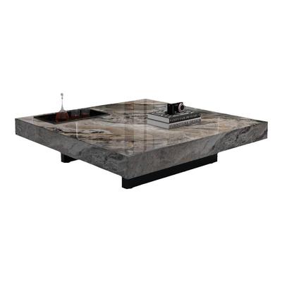 意式极简轻奢大理石岩板茶几