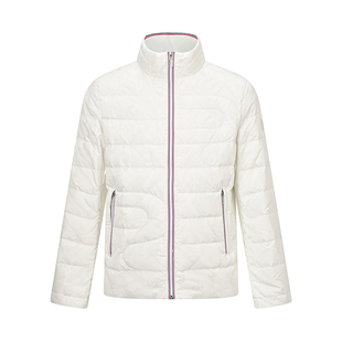 RARE威雅男装2025冬季新款钥匙提花不规则设计白色鹅绒羽绒服外套