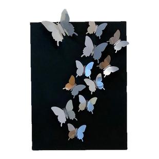 中古风diy蝴蝶装饰画 客厅软装电视柜摆台玄关高级感小众挂画摆件