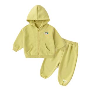 儿童套装春秋宝宝卫衣休闲裤两件套春季男童连帽外套女童裤子春装